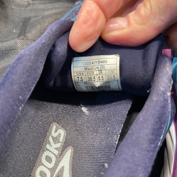 BROOKS Glycerin 15 Super DNA RUNNING SHOES Navy Blue Purple Women's Sz 7.5 - Picture 6 of 7